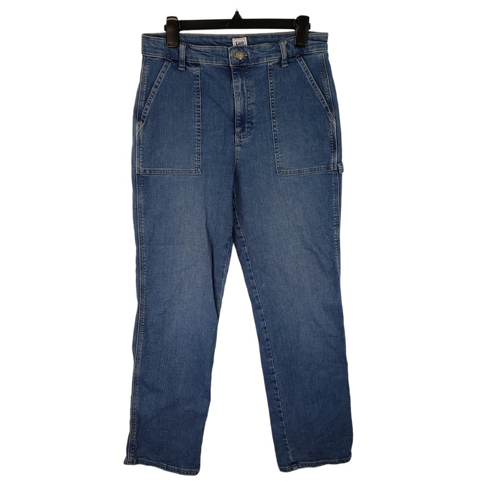 Lee HD Workwear Jeans Womens 14 Carpenter Utility Blue‎ Denim Heritage High Rise